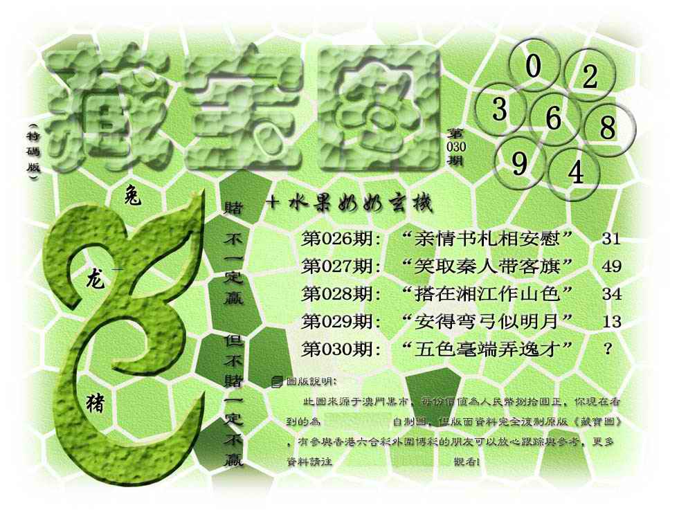 030期藏宝图(正版)[图]